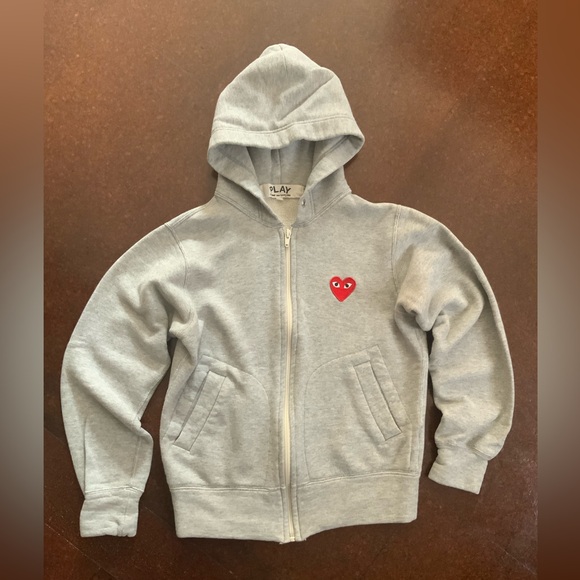 COMME DES GARÇONS PLAY INVADER HEART HOODED SWEAT - Picture 3 of 10